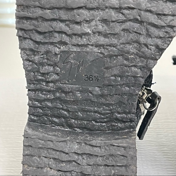 Giuseppe Zanotti sz 36.5 lace up combat boots glitter - Picture 11 of 15